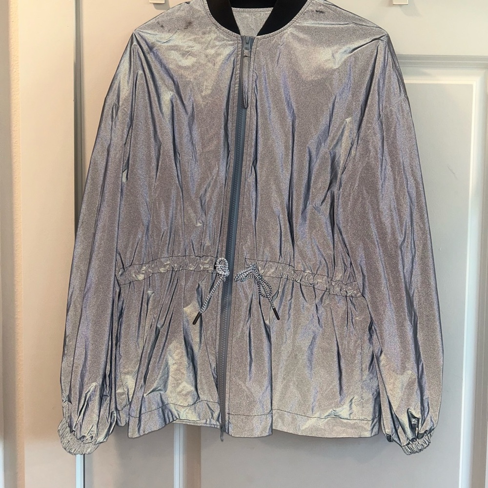 Fabletics Black Bomber Jacket With Stand-Up Collar - image 6